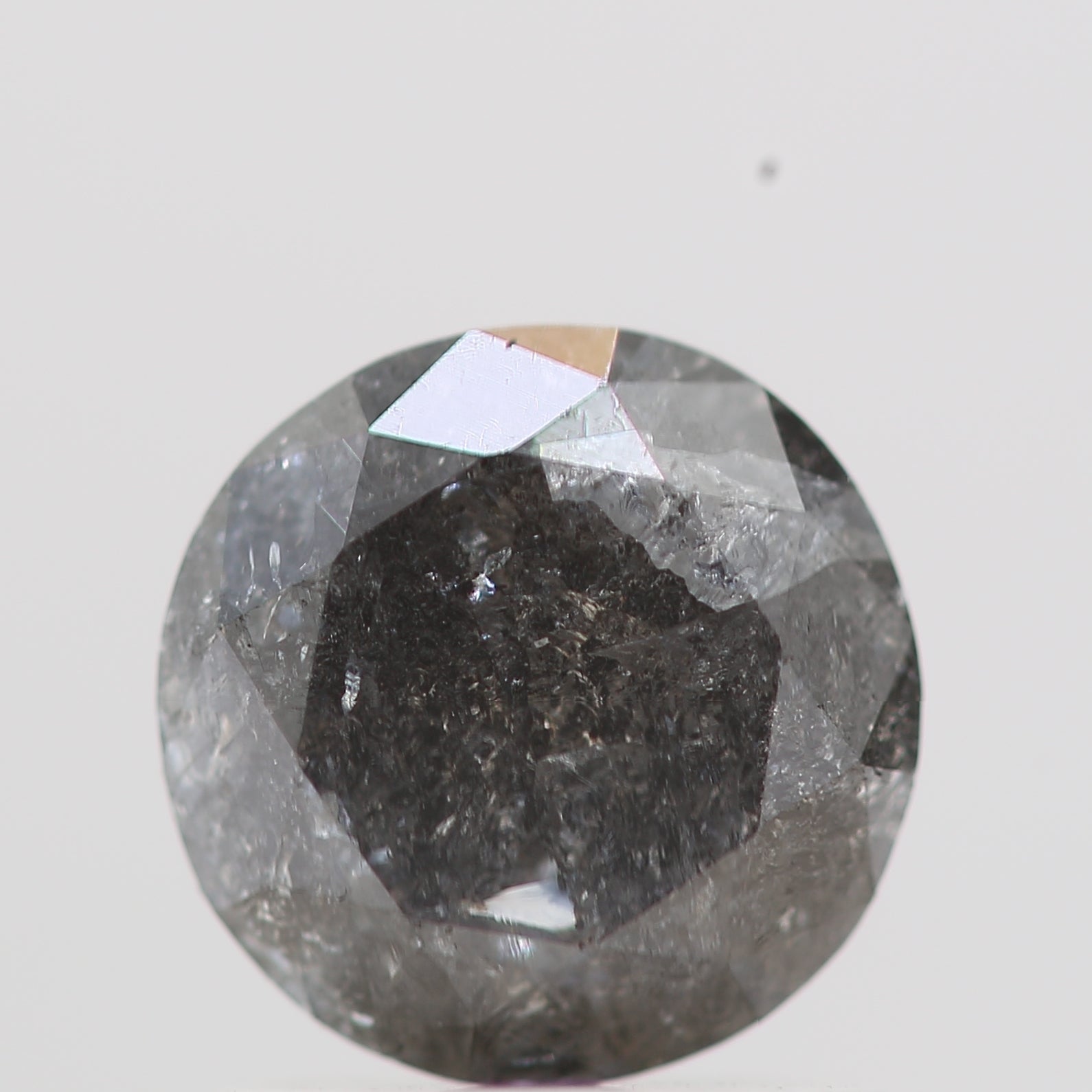 1 Carat Gray Salt and Pepper Round Brilliant Cut Natural Loose Diamond